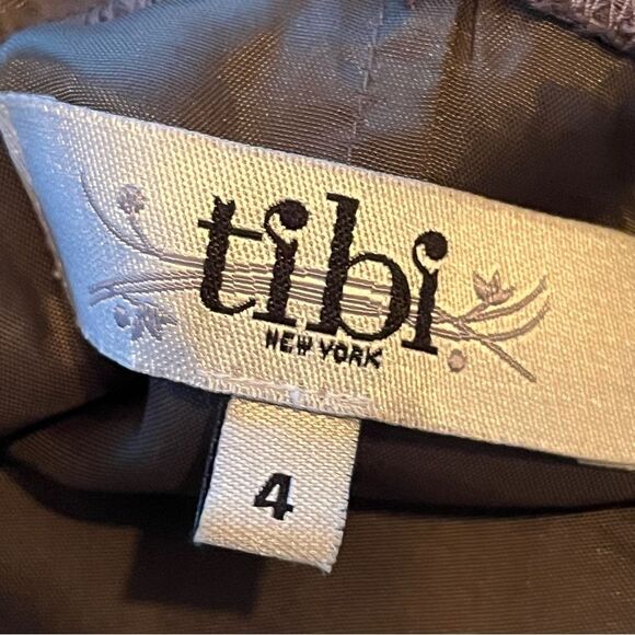 Tibi Lace Dress Size 4 Sleeveless Bronze Semi-Formal Party Mini in Classic Cut - Picture 7 of 8
